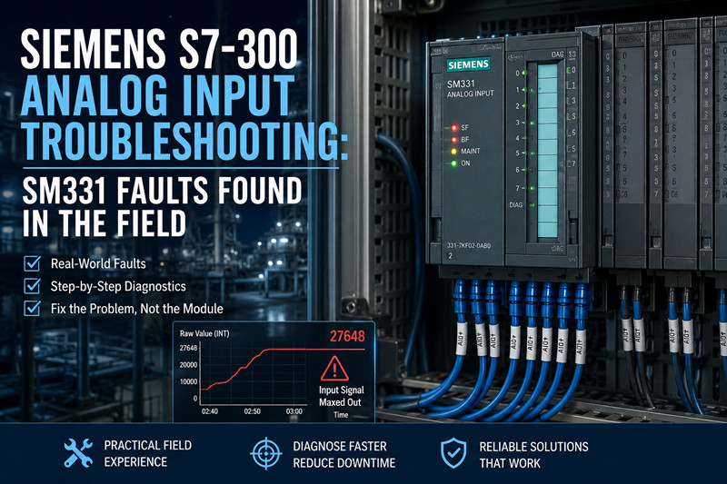 Dépannage des entrées analogiques Siemens S7-300 : défauts SM331 constatés sur le terrain
